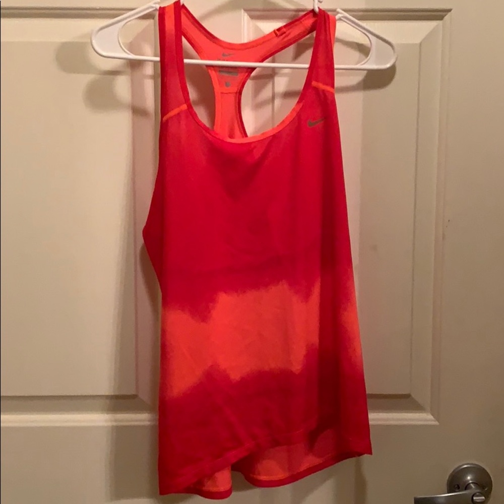 Red tie dye Nike Athletic tank